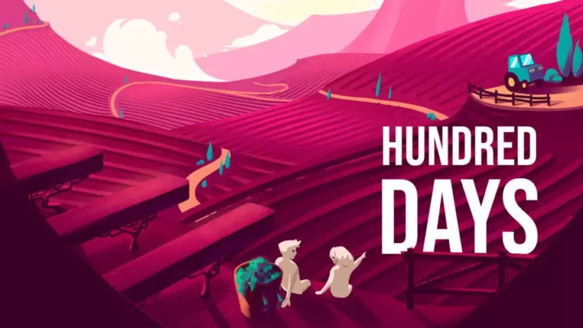 Обложка игры 'Hundred Days', красочные сельские пейзажи