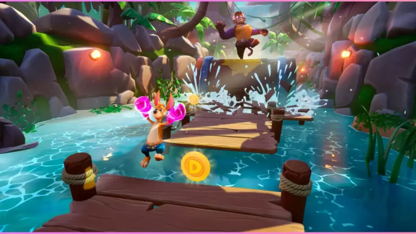 Скриншот из игры: выбивание бочки