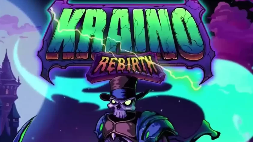 Kraino Rebirth — обложка игры Обложка игры Kraino Rebirth с изображением скелета в цилиндре