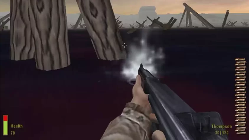 Скриншот из Medal of Honor Allied Assault — стрельба на пляже