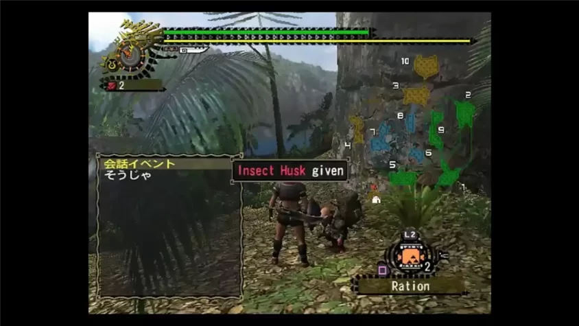 Скриншот из Monster Hunter 2, процесс охоты