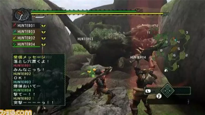 Кооперативная игра в Monster Hunter G