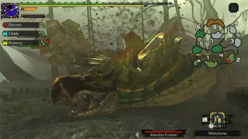 Геймплей Monster Hunter Generations с битвой с монстром
