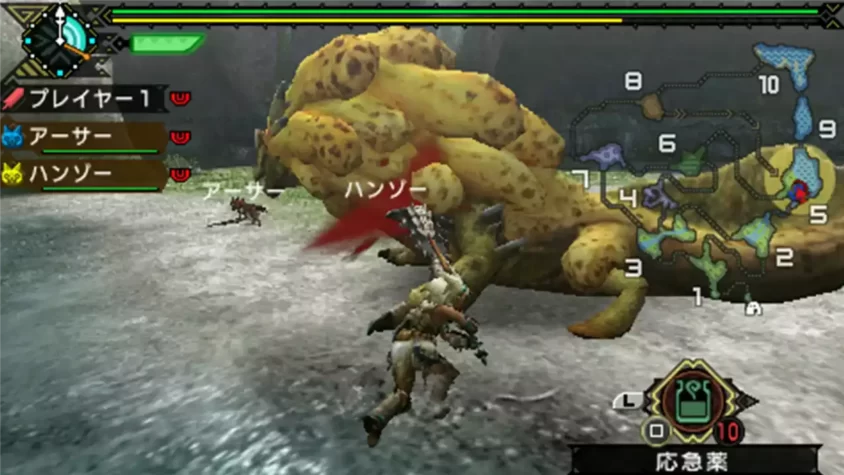 Скриншот Monster Hunter Portable 3rd: охота на гигантского зверя с друзьями