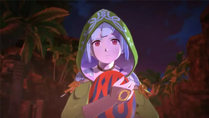 Персонаж с яйцом дракона в Monster Hunter Stories 2: Wings of Ruin
