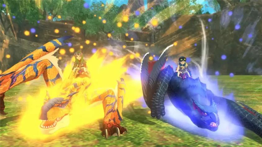 Персонажи с драконами в Monster Hunter Stories 2: Wings of Ruin
