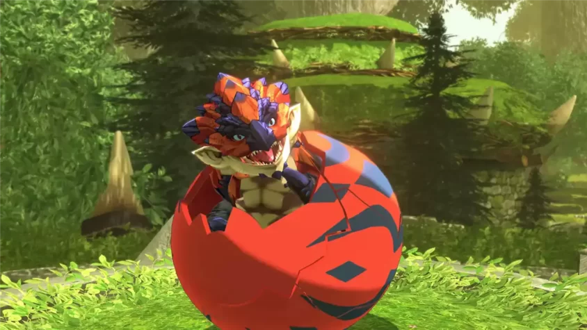 Маленький дракон в яйце в Monster Hunter Stories 2: Wings of Ruin