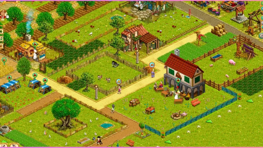 Скриншот из игры My Little Farmies: управление фермой