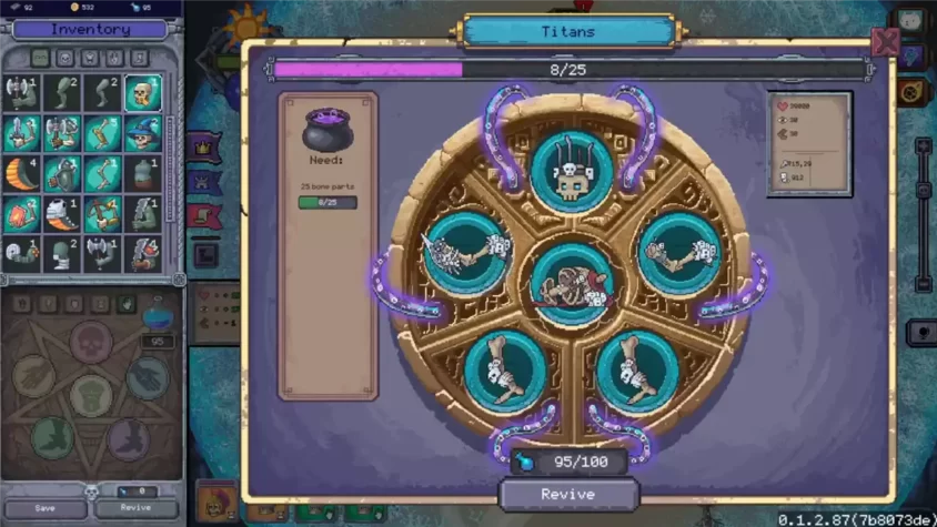 Воссоздание титанов в Necrosmith 2, процесс создания гигантов из частей тел