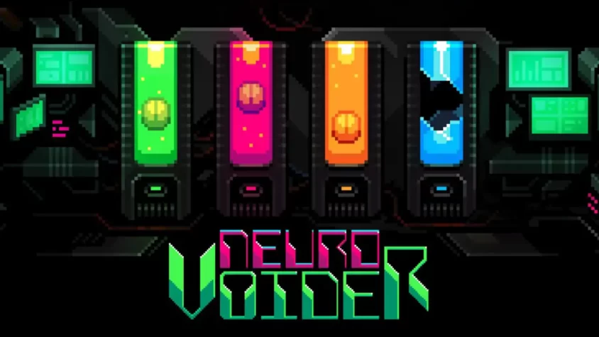 Неоновая обложка игры NeuroVoider