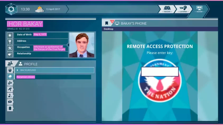 Скриншот из игры Orwell: Ignorance is Strength