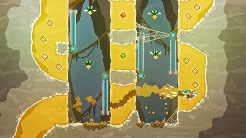 Скриншот из игры, где персонаж пробивает стену