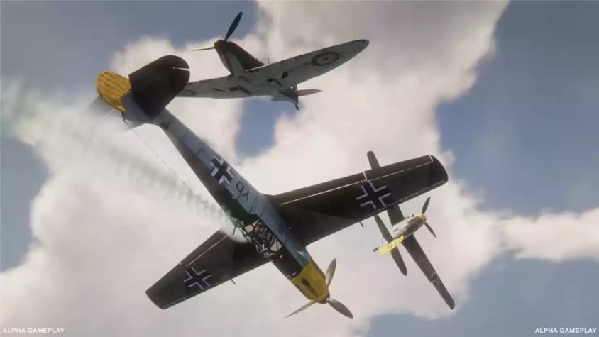 Скриншот из игры Scramble Battle of Britain с самолетом противника