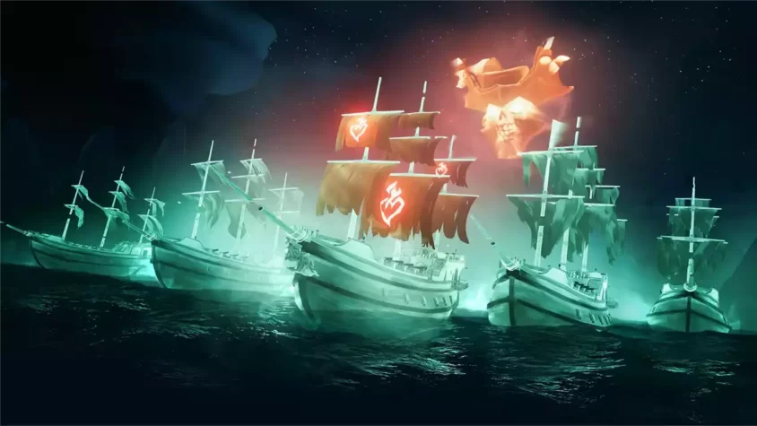 Команда пиратов в Sea of Thieves