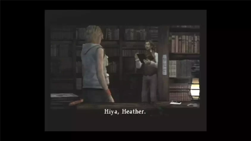 Персонаж в разговоре с NPC в Silent Hill 3