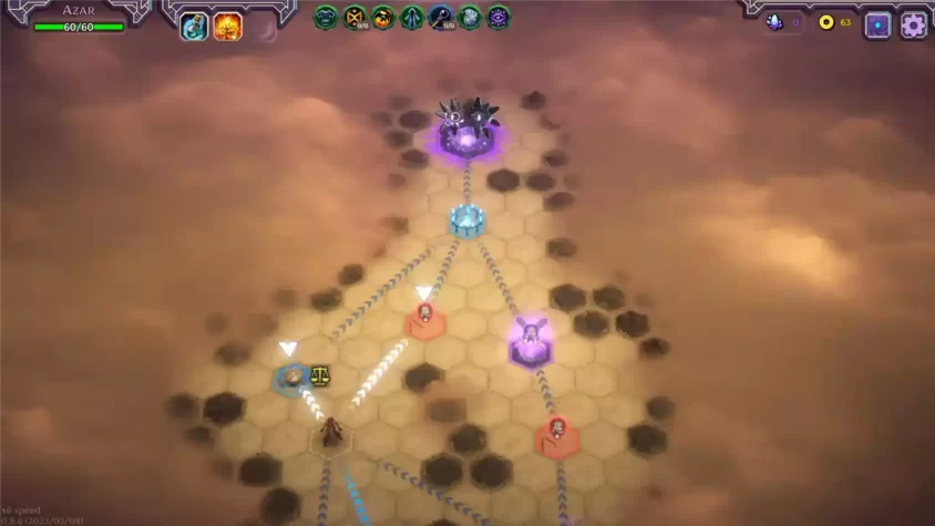 Персонаж в SpellRogue использует мощное заклинание в бою