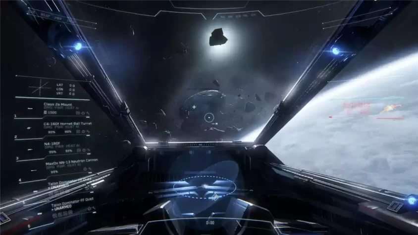 Вид из кабины корабля Star Citizen