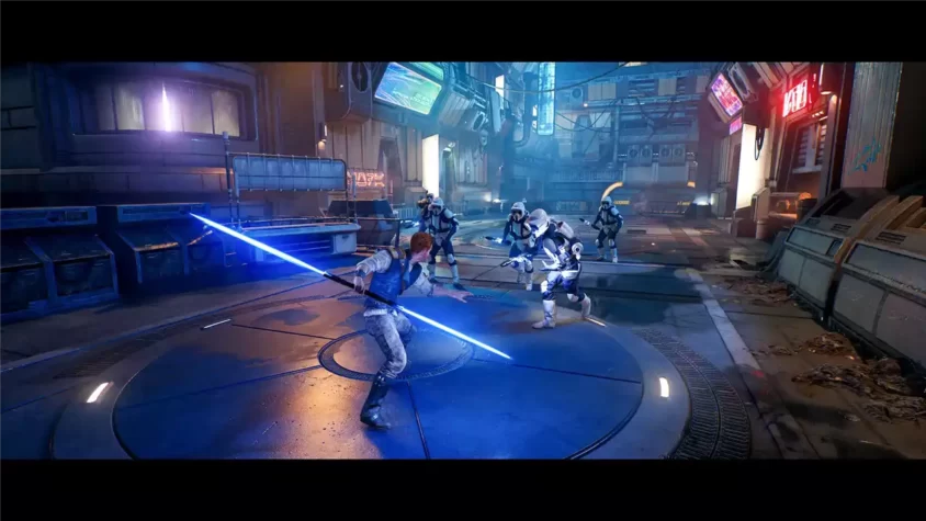 Бой с врагами в Star Wars Jedi Survivor