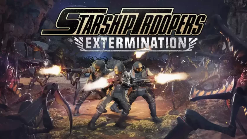Starship Troopers: Extermination — Ты что, не хочешь стрелять в жуков? Обложка игры Starship Troopers: Extermination, где солдаты в экзоскелетах решают, что уничтожать инопланетян — это круто