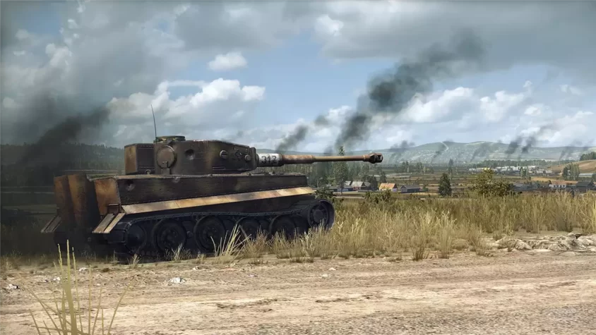 Скриншот игры Steel Division 2 с танком на поле