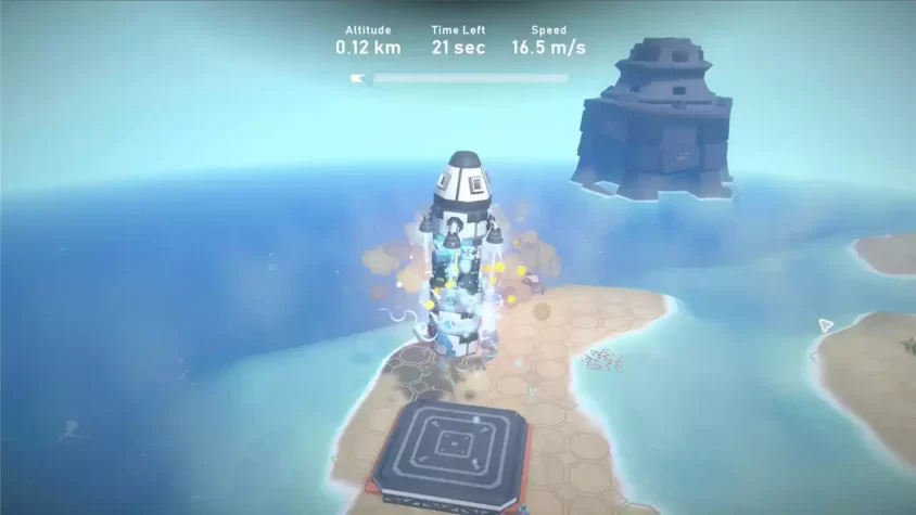 Ракета в воздухе в Stellar Settlers Space Base Builder