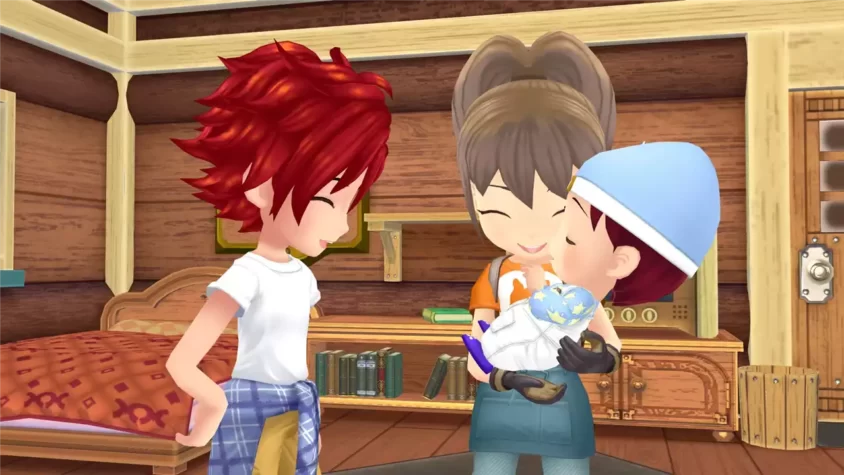 Семейная сцена в Story of Seasons A Wonderful Life