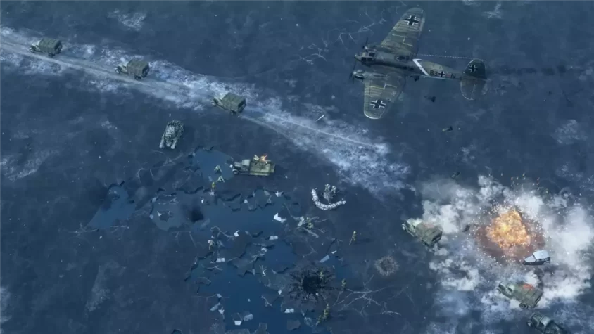 Скриншот из игры Sudden Strike 4, десант на побережье