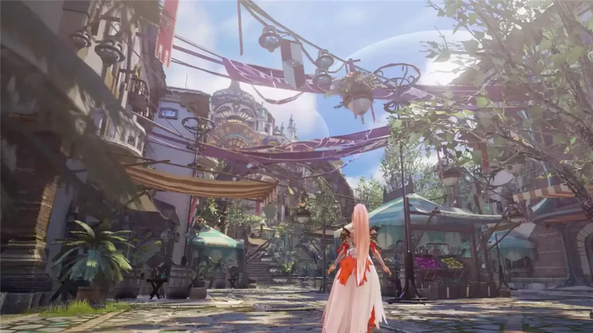 Герои Tales of Arise на фоне разрушенной земли