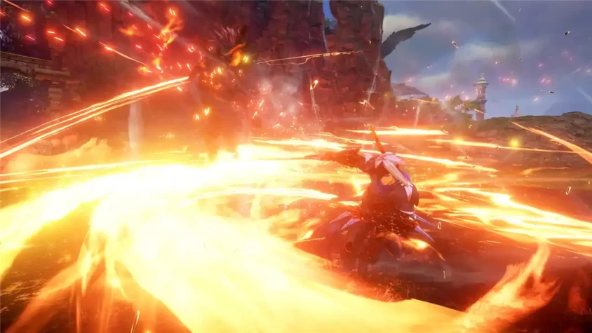 Персонажи Tales of Arise в сцене диалога