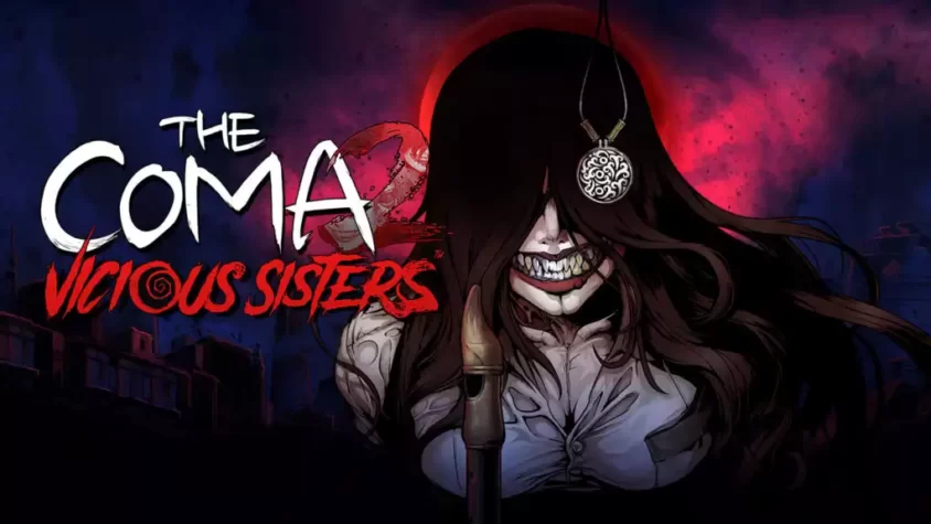 The Coma 2: Vicious Sisters Обложка игры The Coma 2: Vicious Sisters с таинственной улыбкой и зловещими персонажами