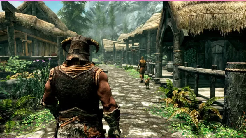 Прохожий в деревне Skyrim
