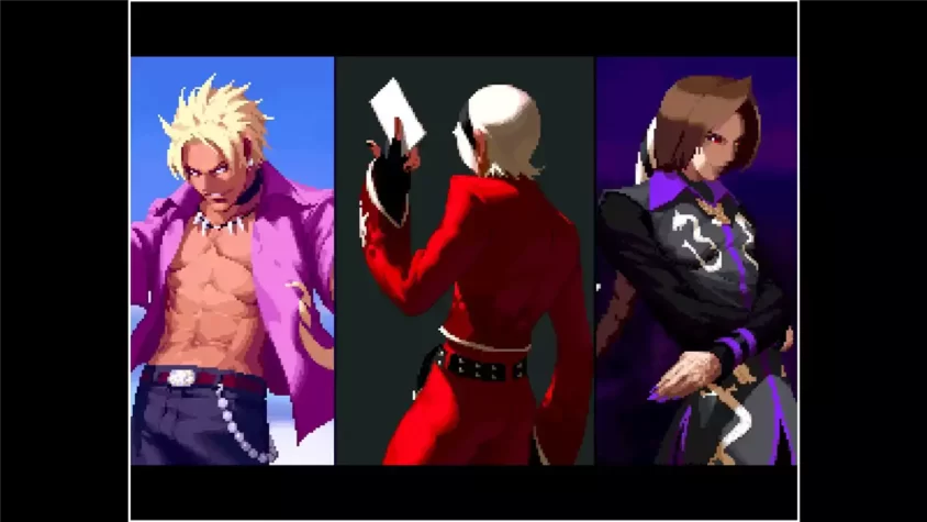 Персонажи на экране в игре The King of Fighters 2003