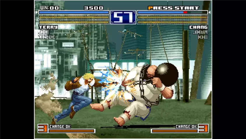 Терри сражается с Чангом в The King of Fighters 2003