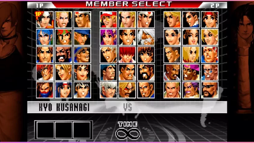 Выбор персонажа в игре The King of Fighters '98 Ultimate Match Final Edition