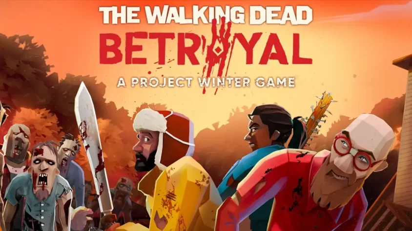 Обложка игры The Walking Dead: Betrayal. В игре зомби, предательство и попытка выжить среди хаоса.