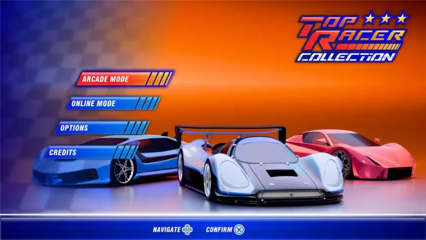 Два игрока в режиме split-screen в Top Racer Collection