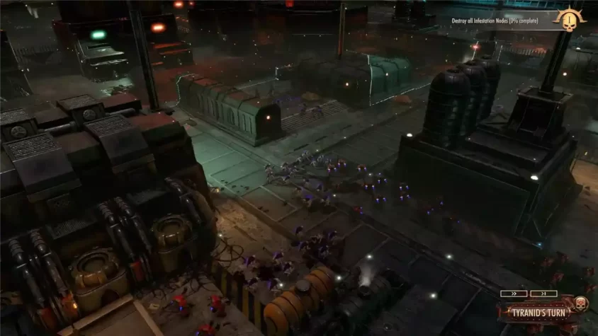 Сражение с лазерными атаками в Warhammer 40K Battlesector