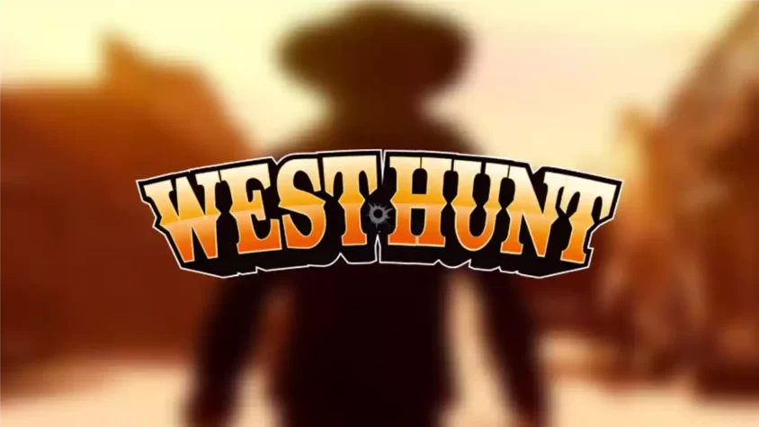 West Hunt: Обложка игры Обложка игры West Hunt с силуэтом персонажа на фоне