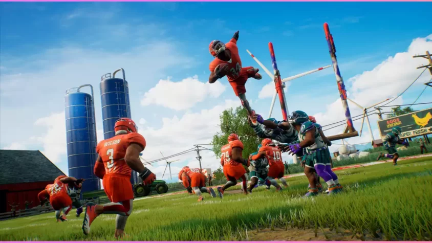 Геймплей Wild Card Football: невидимые защитники и яркие эффектные моменты