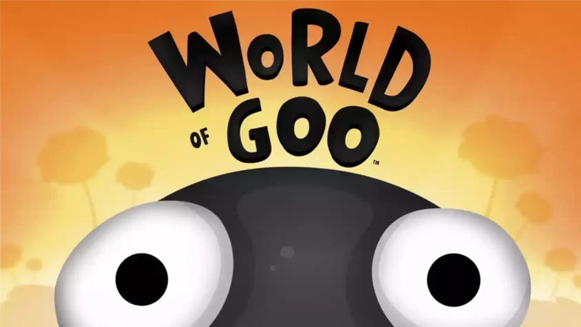 World of Goo — Обложка Обложка игры World of Goo, яркий и красочный дизайн с глазами и названием игры