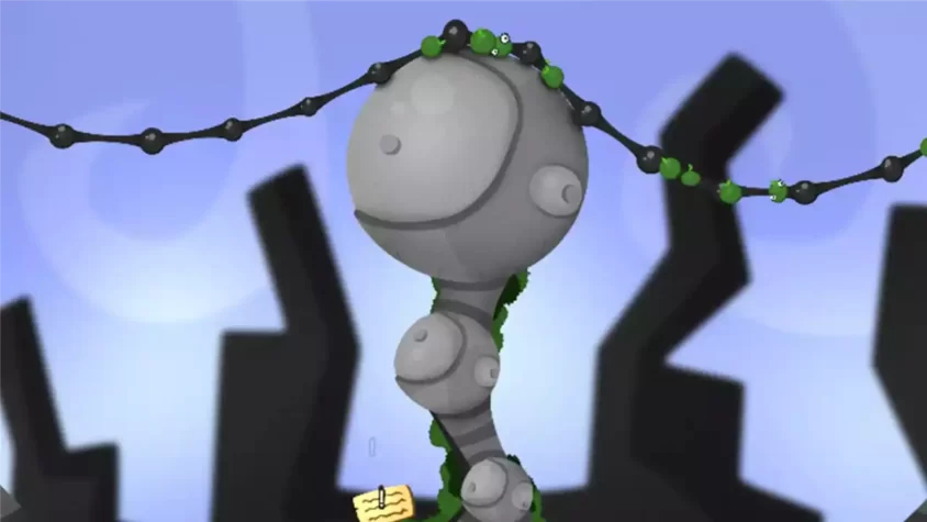 Создание конструкций с помощью мостов и балок в World of Goo