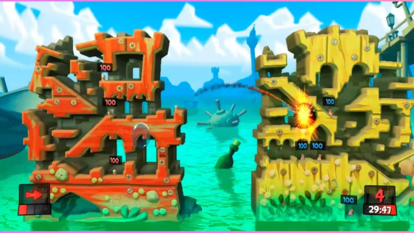 Скриншот из игры Worms Revolution 2