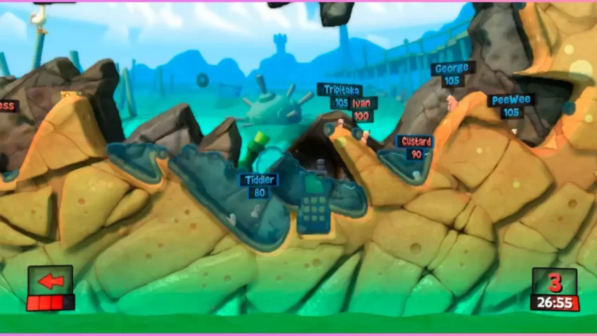 Скриншот из игры Worms Revolution 3
