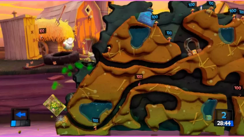 Скриншот из игры Worms Revolution 4