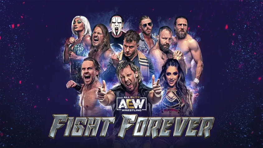 AEW: Fight Forever – Обложка игры Обложка игры AEW: Fight Forever с изображением основных персонажей