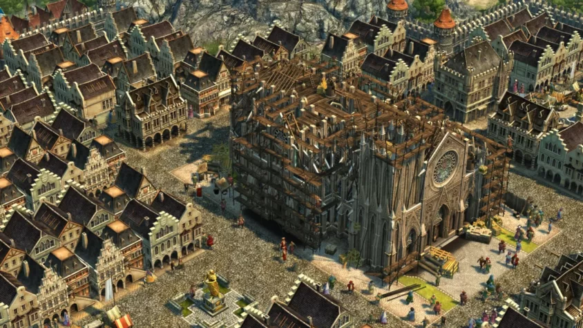 Город в процессе строительства в Anno 1404