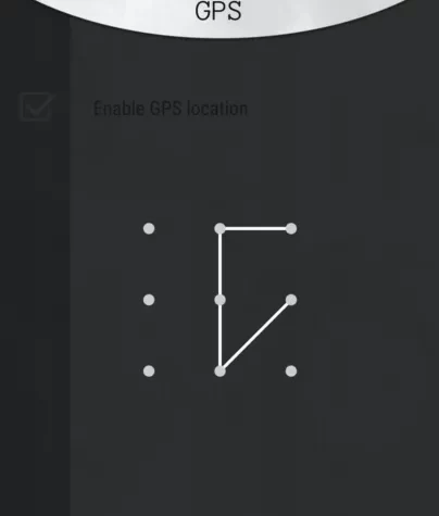Экран с настройками GPS на смартфоне
