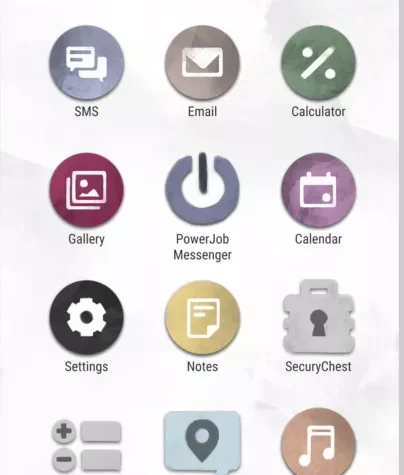 Главное меню телефона с иконками приложений