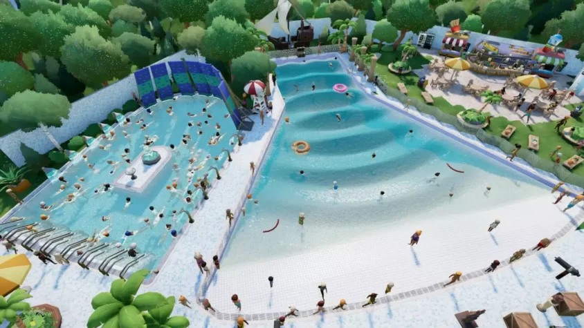 Внутренний дворик аквапарка Aquapark Tycoon