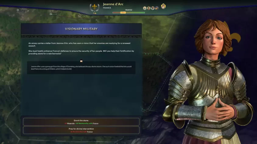 Жанна д'Арк в игре Ara: History Untold
